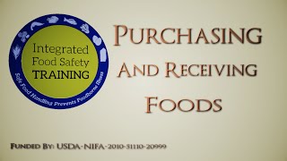 Part 7 Purchasing and Receiving Foods [upl. by Hildick]