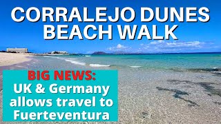 Corralejo Dunes Beach Walk  Fuerteventura Best Beaches [upl. by Valery]