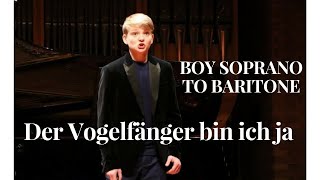 Der Vogelfänger bin ich ja  Aksel Rykkvin 14y baritone  Natallia Papova piano [upl. by Arenahs]