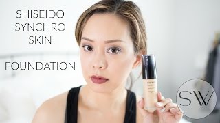 SHISEIDO SYNCHRO SKIN LASTING LIQUID FOUNDATION REVIEW [upl. by Oyr]