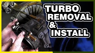 73 Powerstroke Turbo Removal and ReInstall [upl. by Ahsikel460]