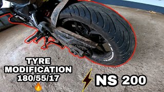 NS 200 TYRE MODIFICATIONNs200🔥AJVlogz [upl. by Ahsikar237]