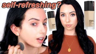 NEW Shiseido Synchro Skin SelfRefreshing FOUNDATION First Impression Review amp Demo [upl. by Letitia]