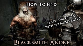 Andre of Astora Blacksmith location From Firelink Shrine  DS Remastered [upl. by Inafetse]