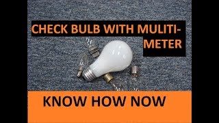 Test a Light Bulb With a Multimeter [upl. by Currey]