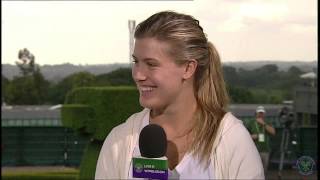 Eugenie Bouchard Live  Wimbledon interview [upl. by Airdnas]