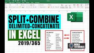 SPLIT AND COMBINE DATA WITH DELIMITED AND CONCATENATE IN EXCEL [upl. by Nihhi]