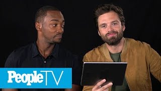 Kids Interview Avengers Infinity War Stars Sebastian Stan amp Anthony Mackie  PeopleTV [upl. by Ayoted]