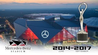 Official Atlanta Falcons MercedesBenz Stadium Construction TimeLapse [upl. by Tterrej]