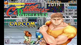 CPS1Cadillacs amp Dinosaurs Arcade  Mess OBradovich Hardest No Death Playthrough [upl. by Illah]