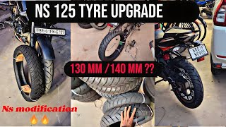 Ns 125 tyre upgrade 130mm  140mm  Full modification 🔥 [upl. by Agatha]