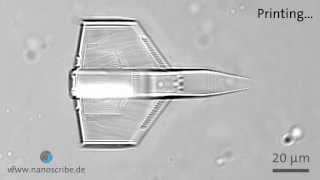 Microscale 3D printing of a spaceship [upl. by Bast]