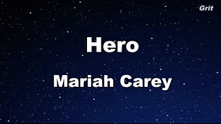 Hero  Mariah Carey Karaoke 【No Guide Melody】 Instrumental [upl. by Odiug]