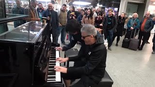 Epic Piano Battle Brings Crowd To A Standstill [upl. by Asirem]