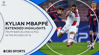 Kylian Mbappé Extended Highlights from Barcelona vs PSG  Round of 16  UCL on CBS Sports [upl. by Bausch]