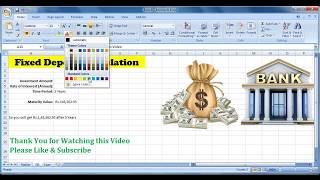 8How to calculate Fixed Deposit Maturity in Excel  calculate FD in Excel [upl. by Clauddetta]