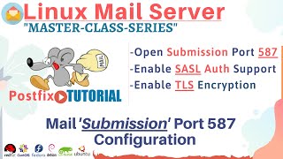 Mail Server SMTP 587 Port with SASL and TLS [upl. by Ellebasi]