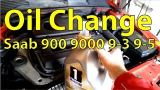 How to Saab 900 9000 93 95 Oil Change  Trionic Seven [upl. by Swehttam]