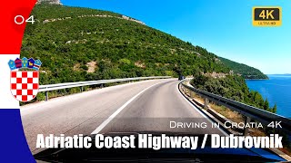 Driving the Adriatic Coast Highway in Croatia to Dubrovnik [upl. by Hanae]