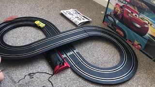 Carrera First Disney Pixar Cars Slot Car Track Set [upl. by Ronyam897]