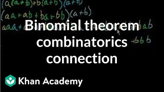 Binomial theorem combinatorics connection  Algebra II  Khan Academy [upl. by Nugesulo]