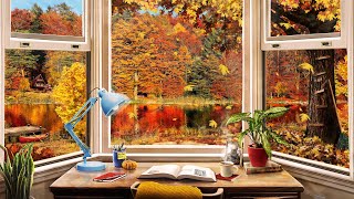 Easy Breezy Fall Study Ambience calming wind birds and chimes for relaxation and focus [upl. by Zeralda]