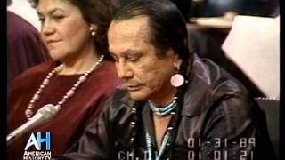 1989  American Indian Activist Russell Means testifies at Senate Hearing [upl. by Katie193]