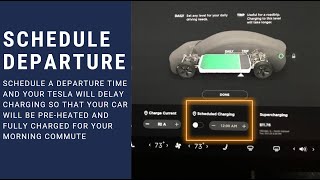 Tesla How to schedule departure time amp charging time [upl. by Giselbert]