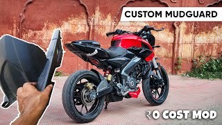 Custom Rear Mudgaurd in Pulsar Ns200  No Cost Modification [upl. by Nohsram]