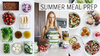 MEAL PREP for SUMMER  light amp fresh recipes  PDF guide [upl. by Hgielak]