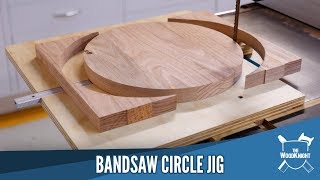 Bandsaw Circle Jig  Woodworking [upl. by Ringo451]