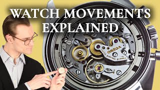 Watch Movements Explained  Mechanical vs Automatic vs Quartz Watches [upl. by Erika342]