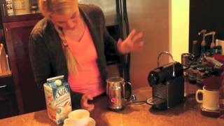 Nespresso Aeroccino Plus Frother Review Frothing Almond Milk [upl. by Eeneg]