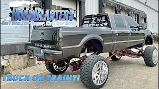 INSTALLING TRAIN HORNS ON MY TRUCK [upl. by Drofliw]