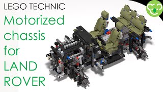 MOD Motorized chassis for LEGO Technic 42110 Land Rover Defender  powered by Buwizz [upl. by Son]