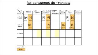 les consonnes phonétiques du français [upl. by Zabrine]