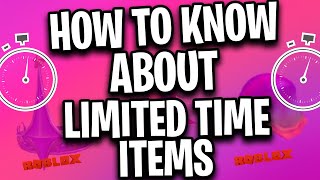 How to Know if An Item Will Go Limited in Roblox [upl. by Rialcnis]