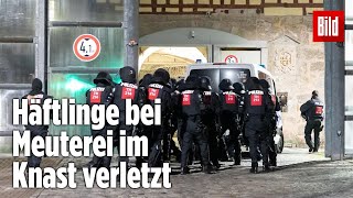 Gefängnismeuterei Polizei stürmt Knast in Thüringen  JVA Untermaßfeld [upl. by Alyag]