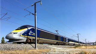 High speed Train  TGV Eurostar OUIGO Thalys in France [upl. by Achilles]