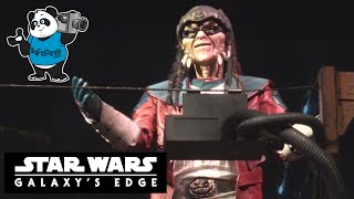 Hondo Ohnaka AudioAnimatronic in Smugglers Run at Star Wars Galaxys Edge Disneyland [upl. by Pallas]