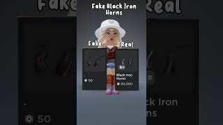 FAKE LIMITED BLACK IRON HORNS roblox [upl. by Amees]