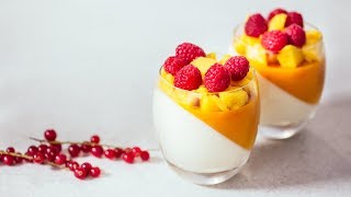 Wakacyjna PANNA COTTA z mango Deser na zimno  Sugarlady [upl. by Cut]