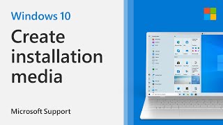 How to Create Installation Media for Windows 10  Microsoft [upl. by Rufina]