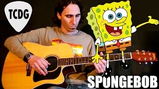 How To Play SpongeBob on Acoustic Guitar Fast Tutorial TCDG [upl. by Enamrahc153]