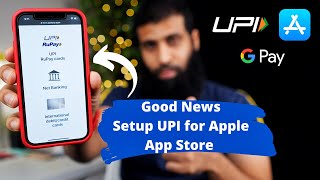 Setup UPI GPAY for Apple App Store Payments  How to add upi to payment method in iPhone [upl. by Hacim]