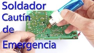 Soldador Cautín de Emergencia  How to make a mini soldering iron [upl. by London]