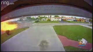 Plane Crash Lands In Pembroke Pines Hitting Car With Woman amp Child Inside [upl. by Ahsiemal]