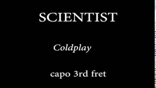 SCIENTIST  COLDPLAY Easy Chords and Lyrics 3rd Fret [upl. by Burford]